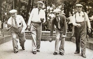 French Petanque players vintage photo